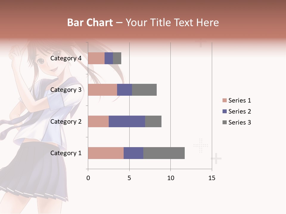 A Girl With Long Hair Is Standing In Front Of A White Background PowerPoint Template