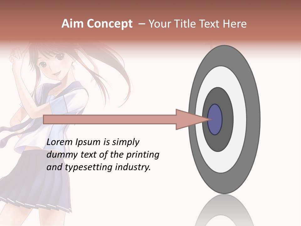 A Girl With Long Hair Is Standing In Front Of A White Background PowerPoint Template