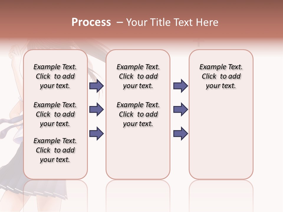 A Girl With Long Hair Is Standing In Front Of A White Background PowerPoint Template