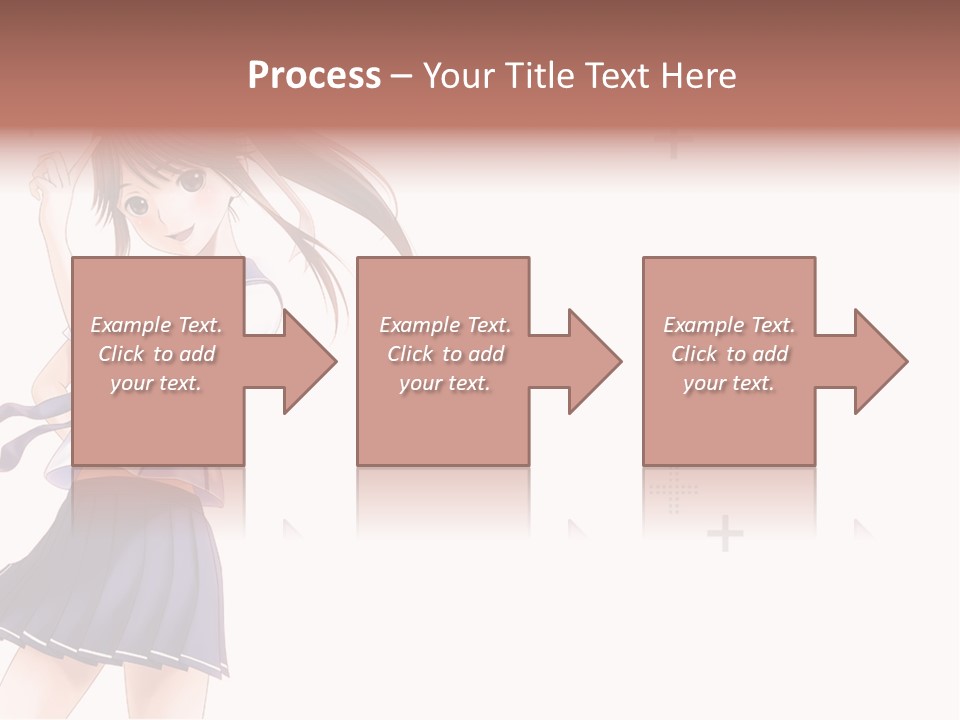 A Girl With Long Hair Is Standing In Front Of A White Background PowerPoint Template