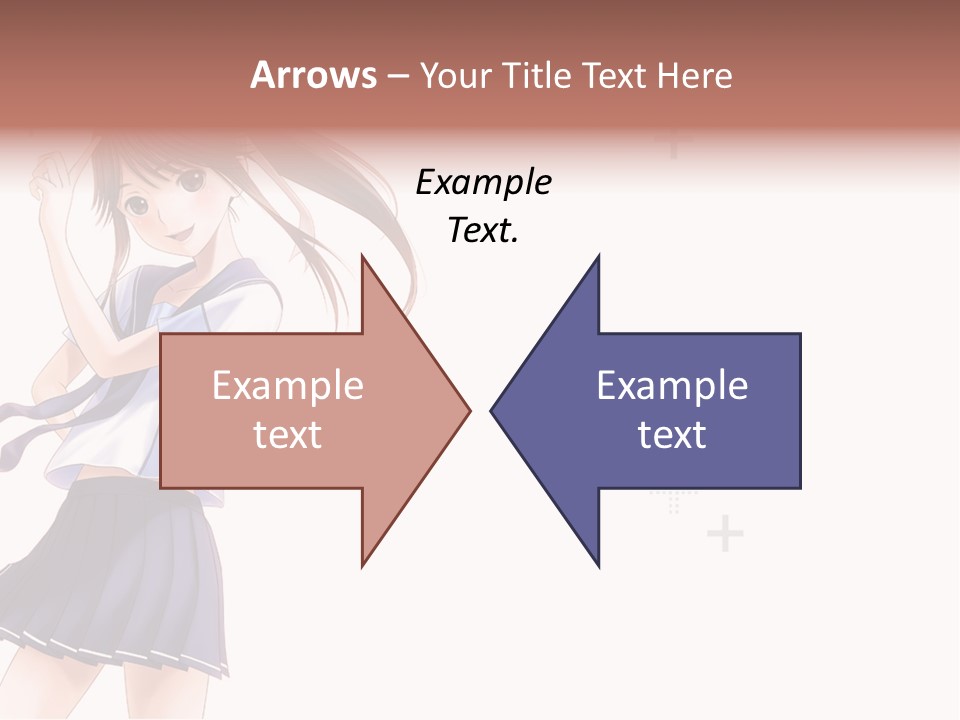 A Girl With Long Hair Is Standing In Front Of A White Background PowerPoint Template