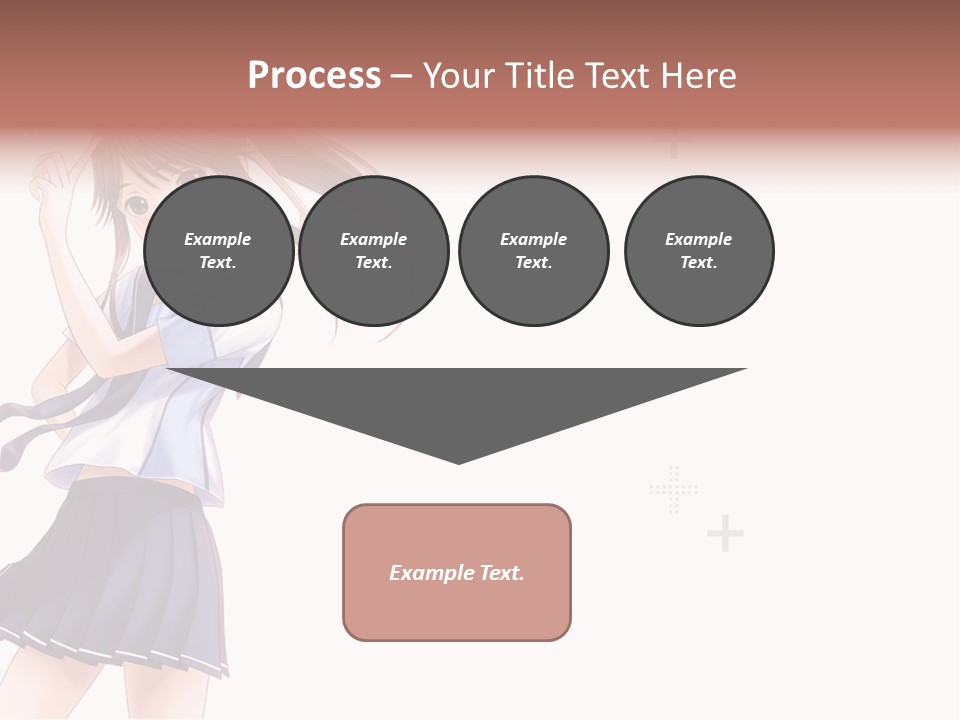 A Girl With Long Hair Is Standing In Front Of A White Background PowerPoint Template