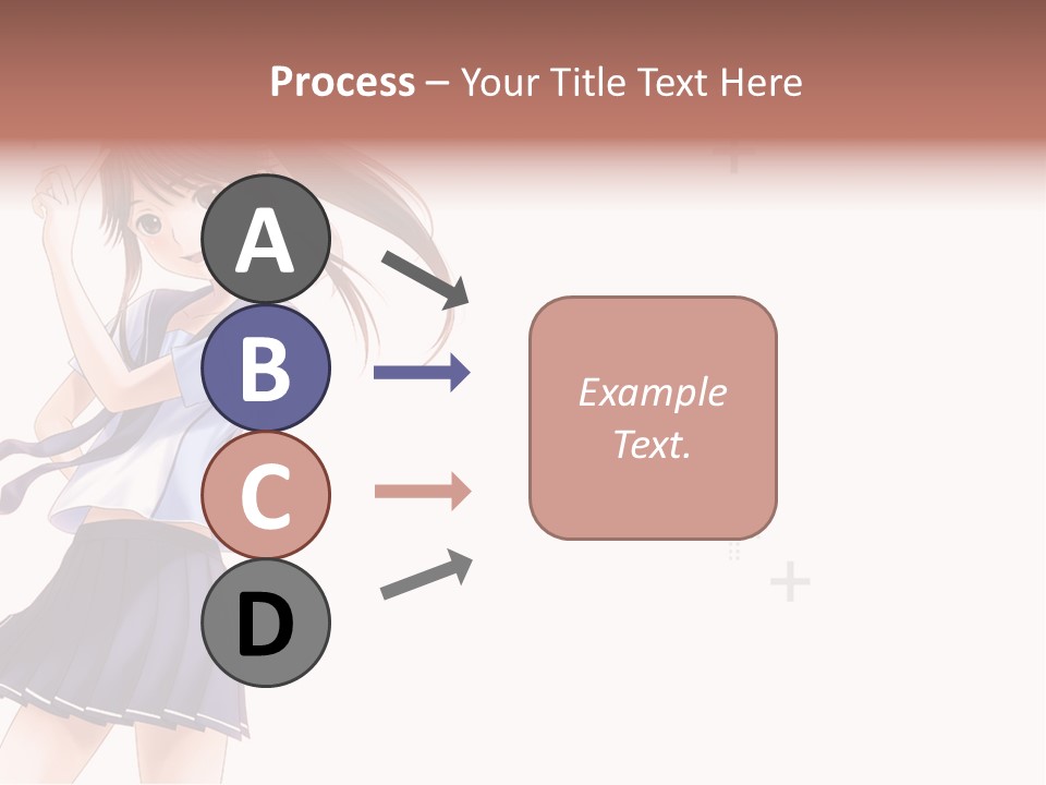 A Girl With Long Hair Is Standing In Front Of A White Background PowerPoint Template