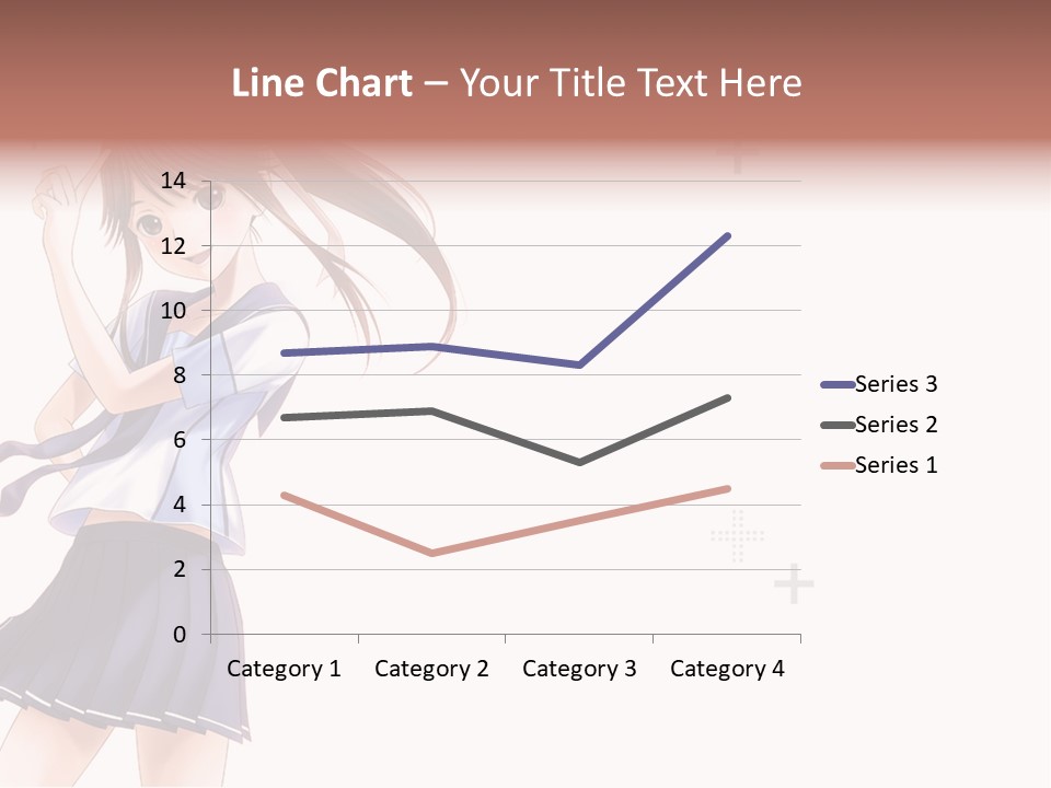 A Girl With Long Hair Is Standing In Front Of A White Background PowerPoint Template