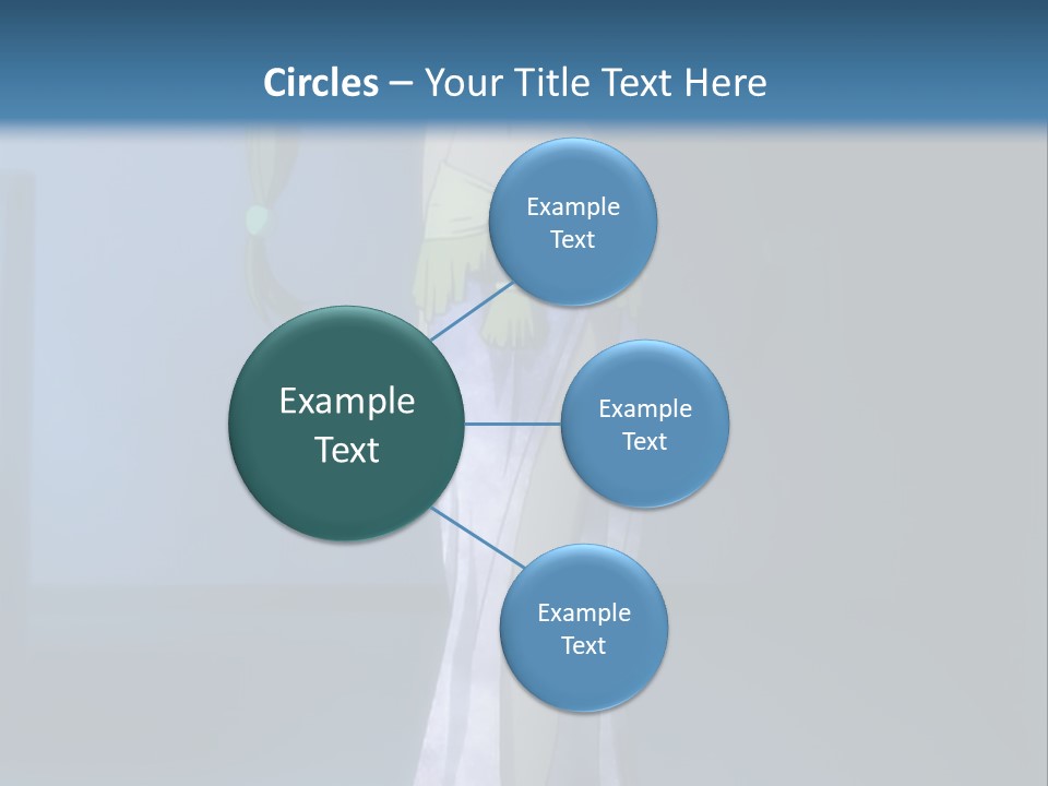 A Woman In A Long Dress With A Sword In Her Hand PowerPoint Template