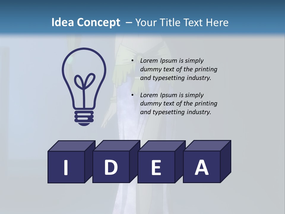 A Woman In A Long Dress With A Sword In Her Hand PowerPoint Template