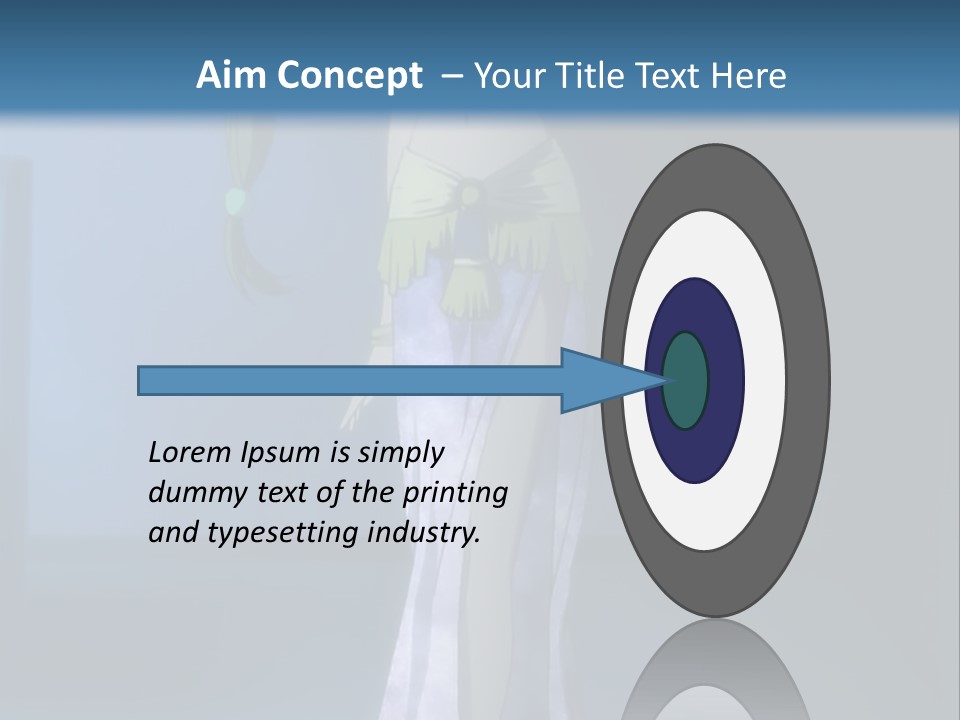 A Woman In A Long Dress With A Sword In Her Hand PowerPoint Template