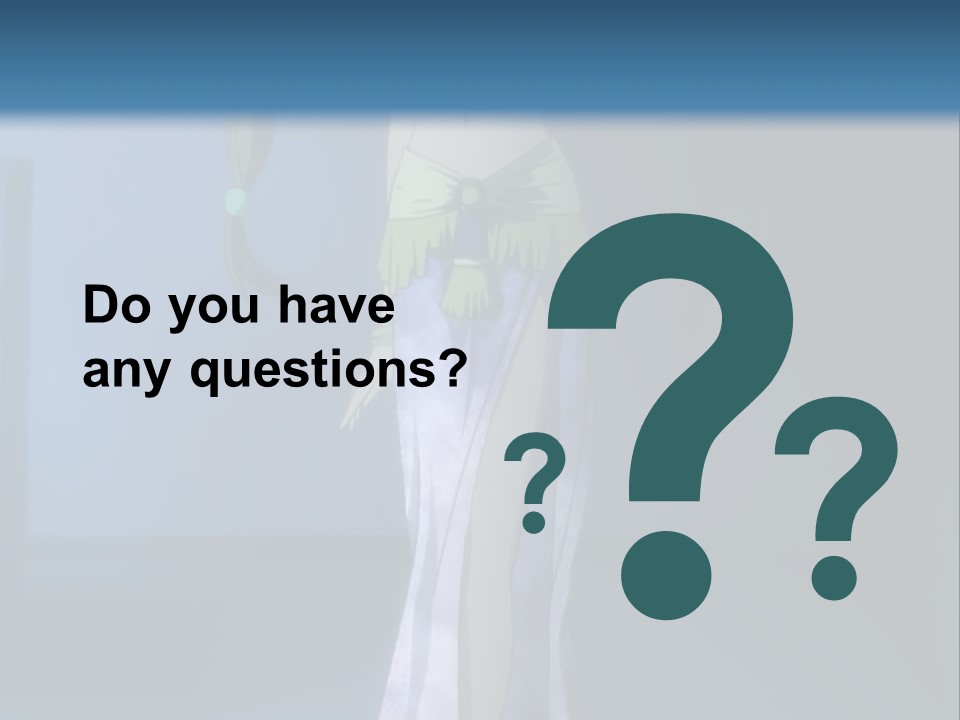 A Woman In A Long Dress With A Sword In Her Hand PowerPoint Template