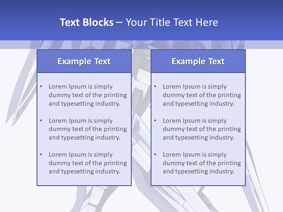 A Blue And White Robot With A Sword On It PowerPoint Template