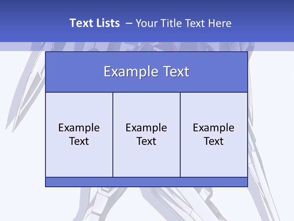 A Blue And White Robot With A Sword On It PowerPoint Template