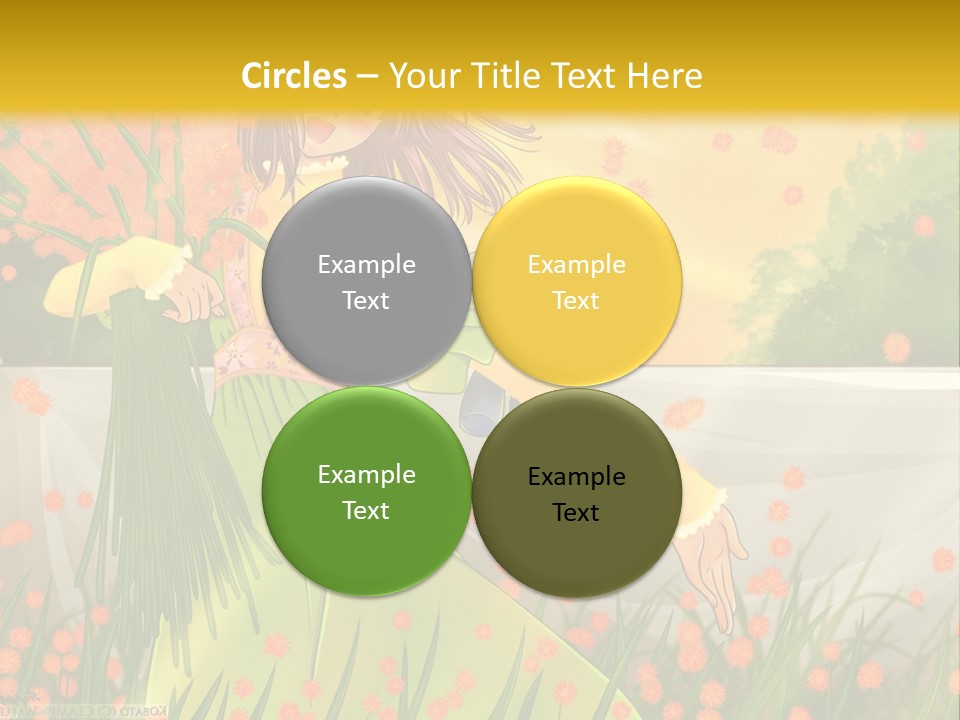 A Woman In A Green Dress Holding A Blue Teddy Bear PowerPoint Template