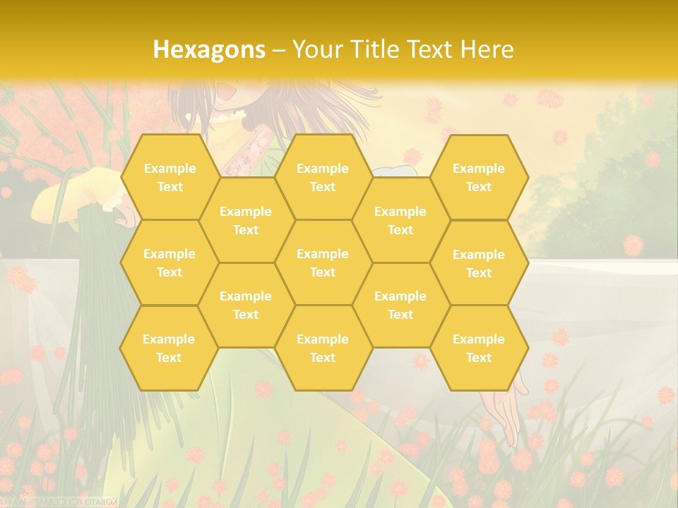 A Woman In A Green Dress Holding A Blue Teddy Bear PowerPoint Template