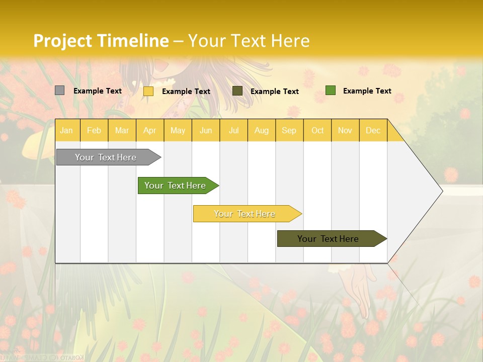 A Woman In A Green Dress Holding A Blue Teddy Bear PowerPoint Template