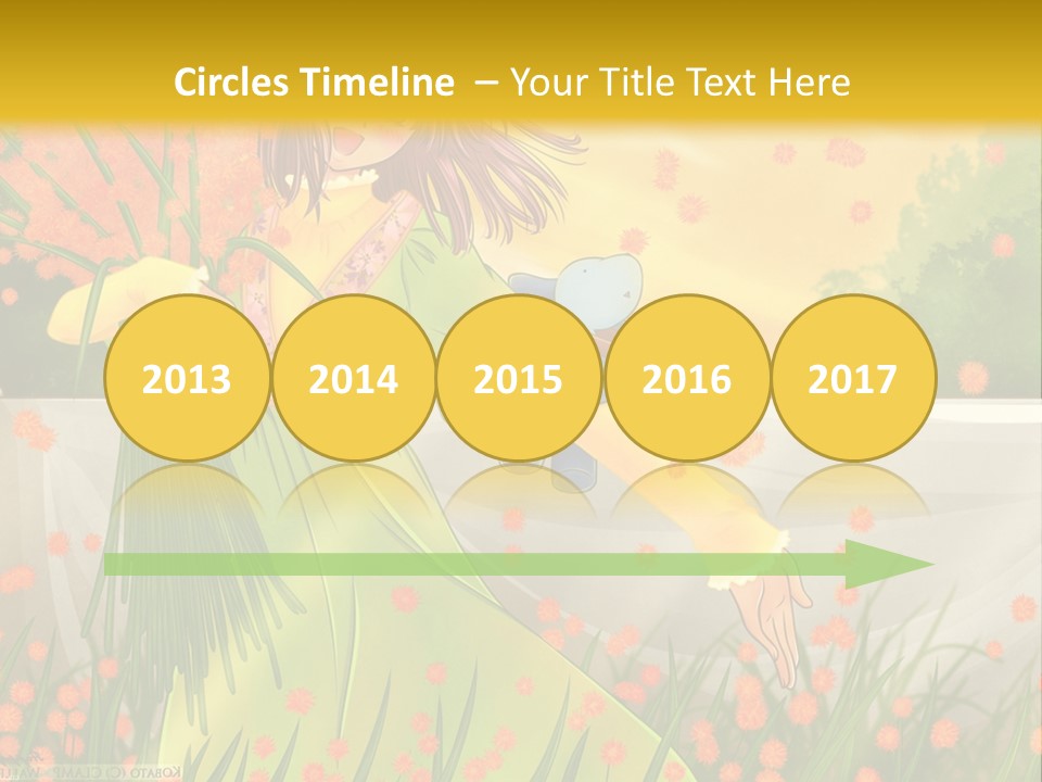 A Woman In A Green Dress Holding A Blue Teddy Bear PowerPoint Template