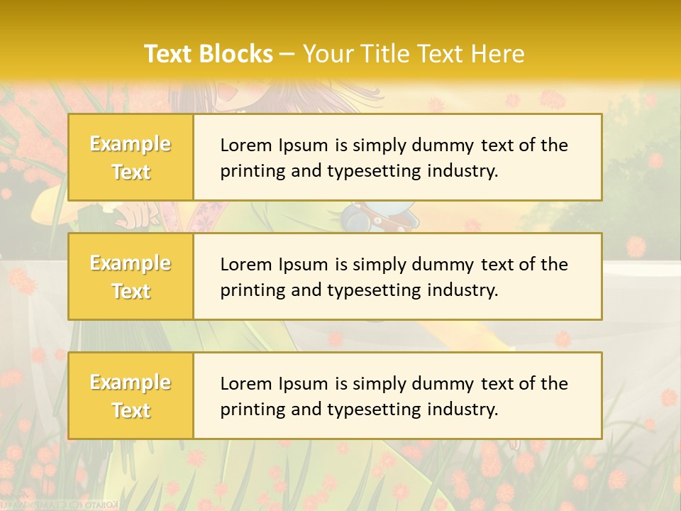 A Woman In A Green Dress Holding A Blue Teddy Bear PowerPoint Template