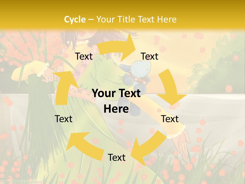 A Woman In A Green Dress Holding A Blue Teddy Bear PowerPoint Template