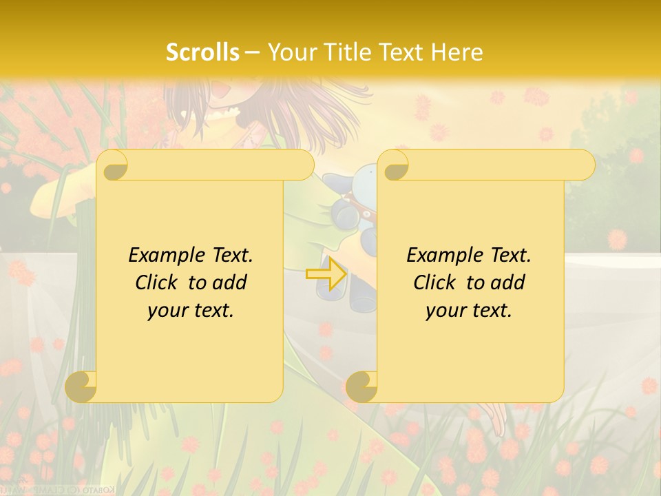 A Woman In A Green Dress Holding A Blue Teddy Bear PowerPoint Template