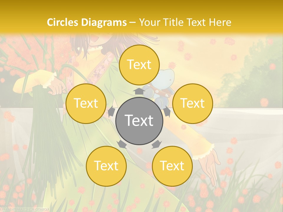 A Woman In A Green Dress Holding A Blue Teddy Bear PowerPoint Template