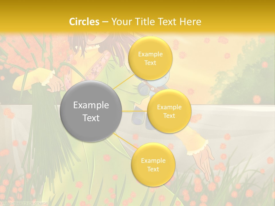 A Woman In A Green Dress Holding A Blue Teddy Bear PowerPoint Template