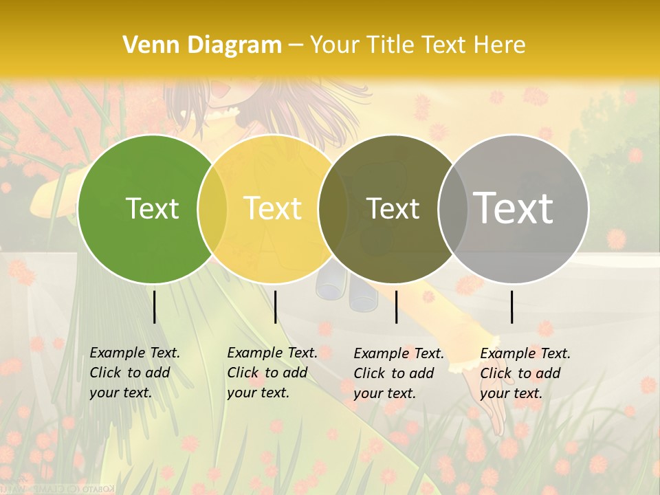 A Woman In A Green Dress Holding A Blue Teddy Bear PowerPoint Template