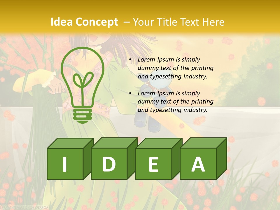 A Woman In A Green Dress Holding A Blue Teddy Bear PowerPoint Template