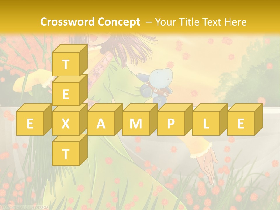 A Woman In A Green Dress Holding A Blue Teddy Bear PowerPoint Template