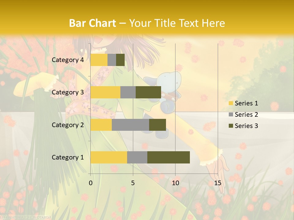 A Woman In A Green Dress Holding A Blue Teddy Bear PowerPoint Template