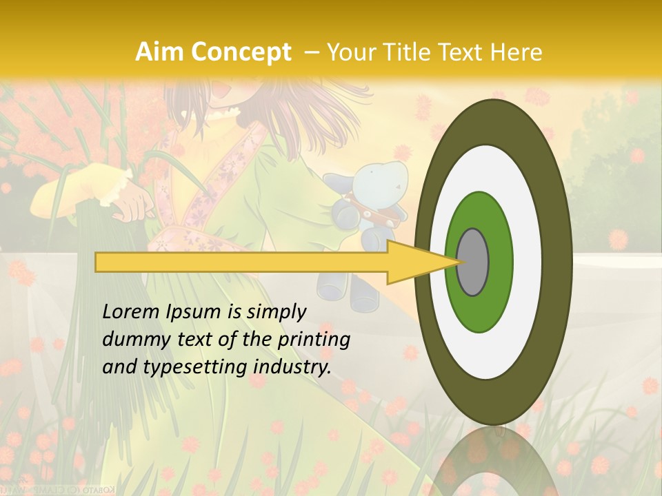 A Woman In A Green Dress Holding A Blue Teddy Bear PowerPoint Template