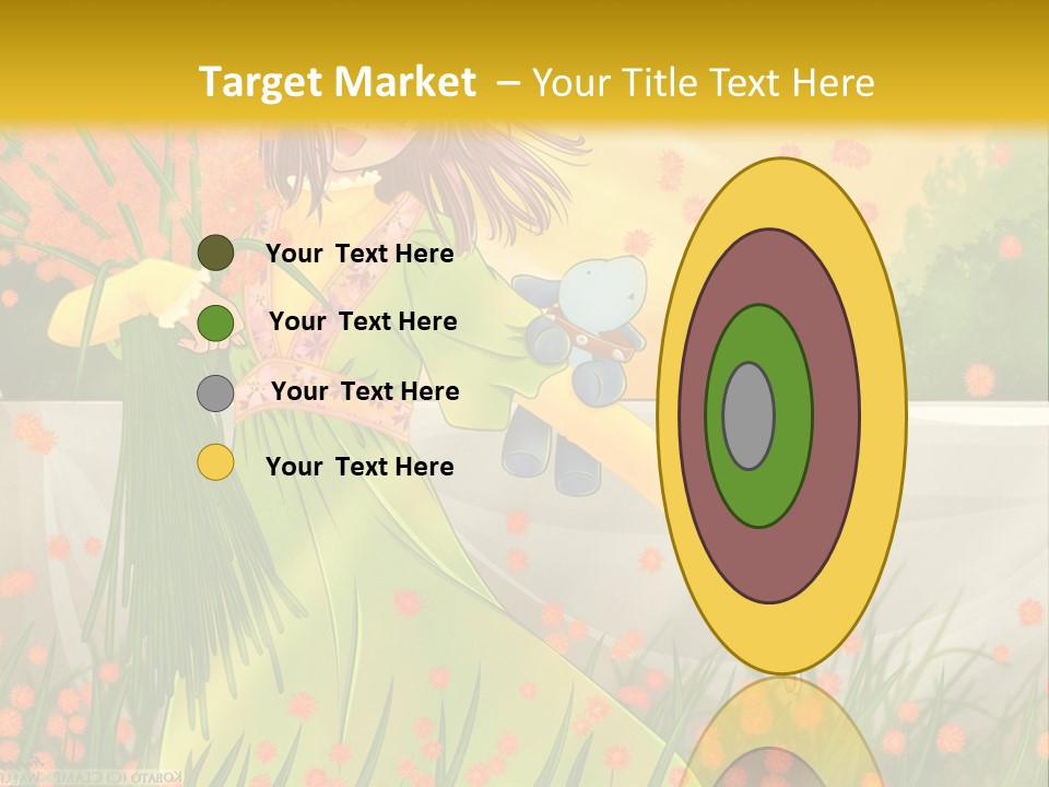 A Woman In A Green Dress Holding A Blue Teddy Bear PowerPoint Template