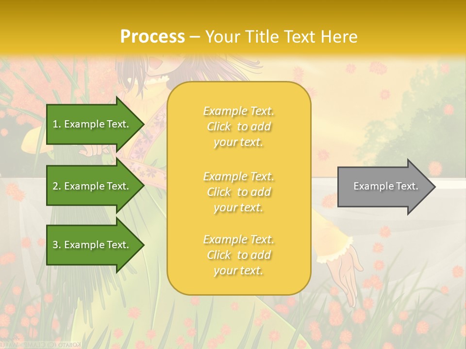 A Woman In A Green Dress Holding A Blue Teddy Bear PowerPoint Template