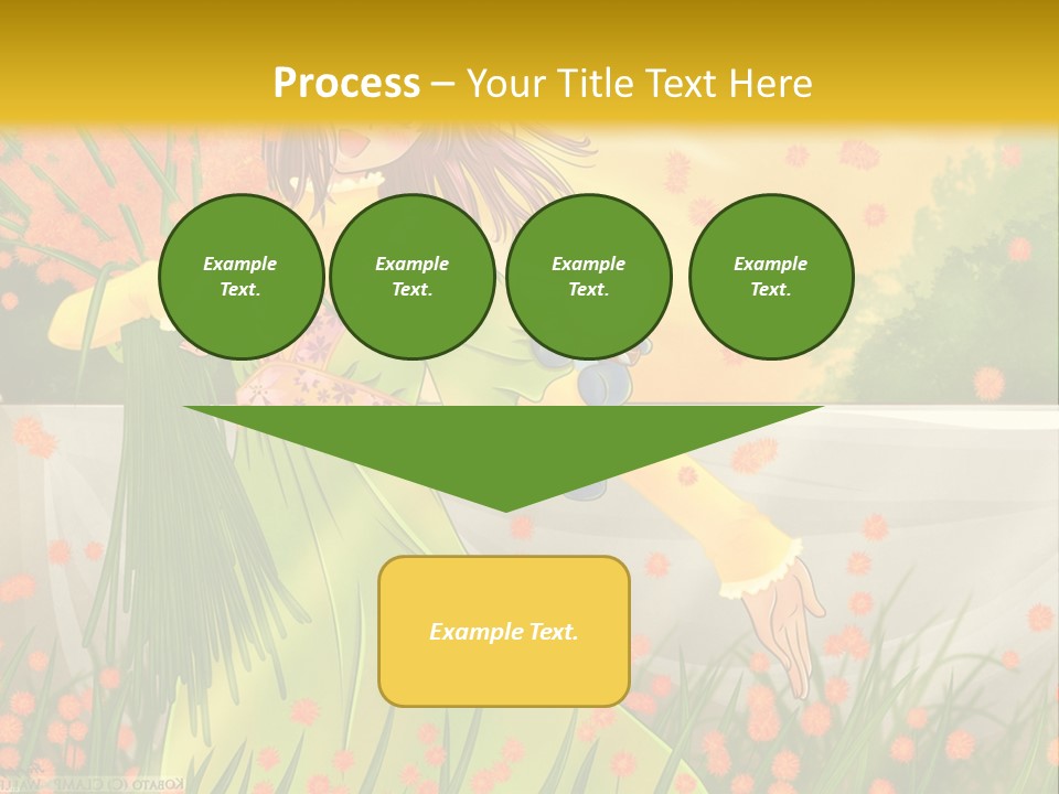 A Woman In A Green Dress Holding A Blue Teddy Bear PowerPoint Template