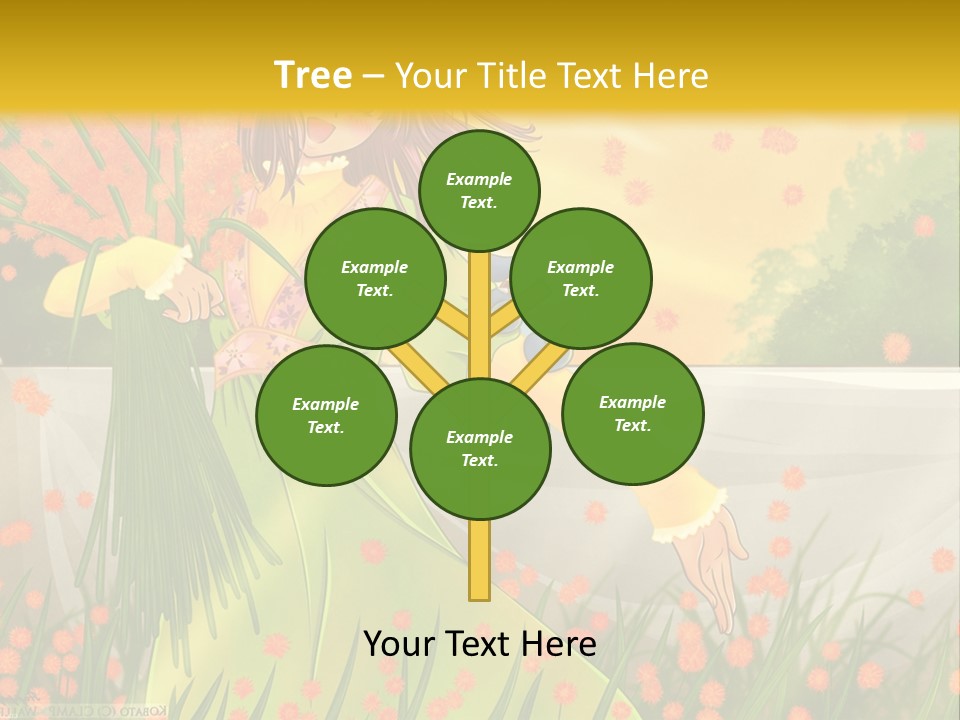 A Woman In A Green Dress Holding A Blue Teddy Bear PowerPoint Template