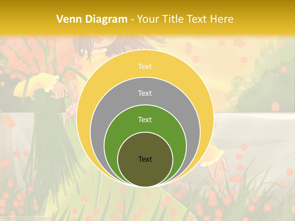 A Woman In A Green Dress Holding A Blue Teddy Bear PowerPoint Template