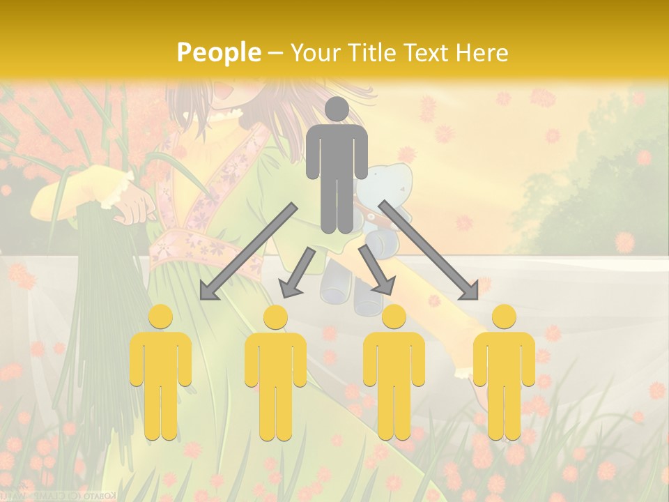 A Woman In A Green Dress Holding A Blue Teddy Bear PowerPoint Template