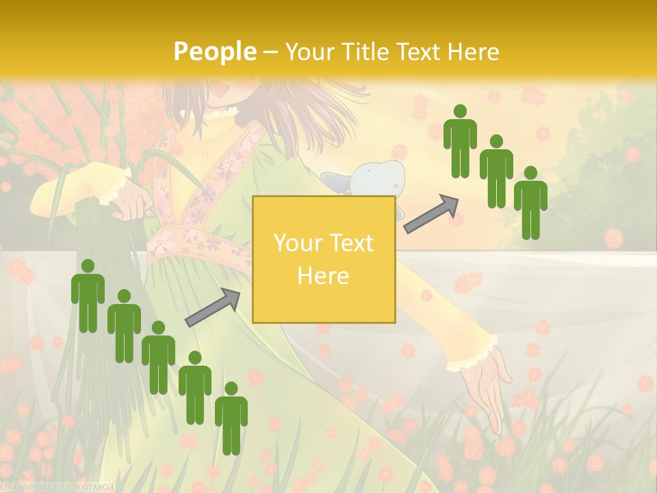 A Woman In A Green Dress Holding A Blue Teddy Bear PowerPoint Template