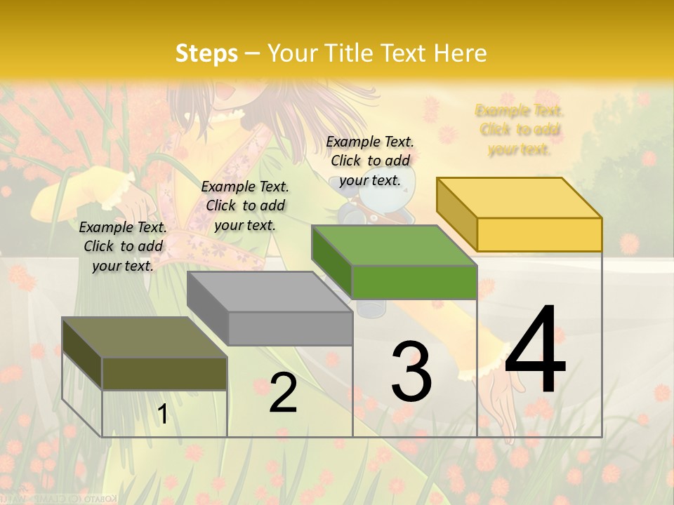 A Woman In A Green Dress Holding A Blue Teddy Bear PowerPoint Template