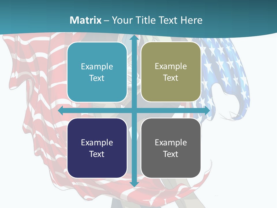 A Couple Of People With An American Flag On Them PowerPoint Template