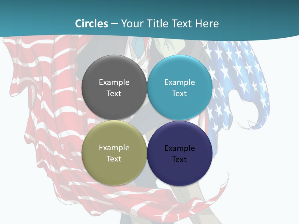 A Couple Of People With An American Flag On Them PowerPoint Template
