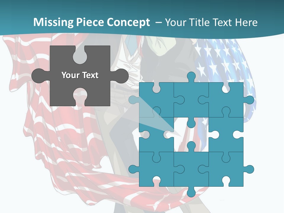 A Couple Of People With An American Flag On Them PowerPoint Template