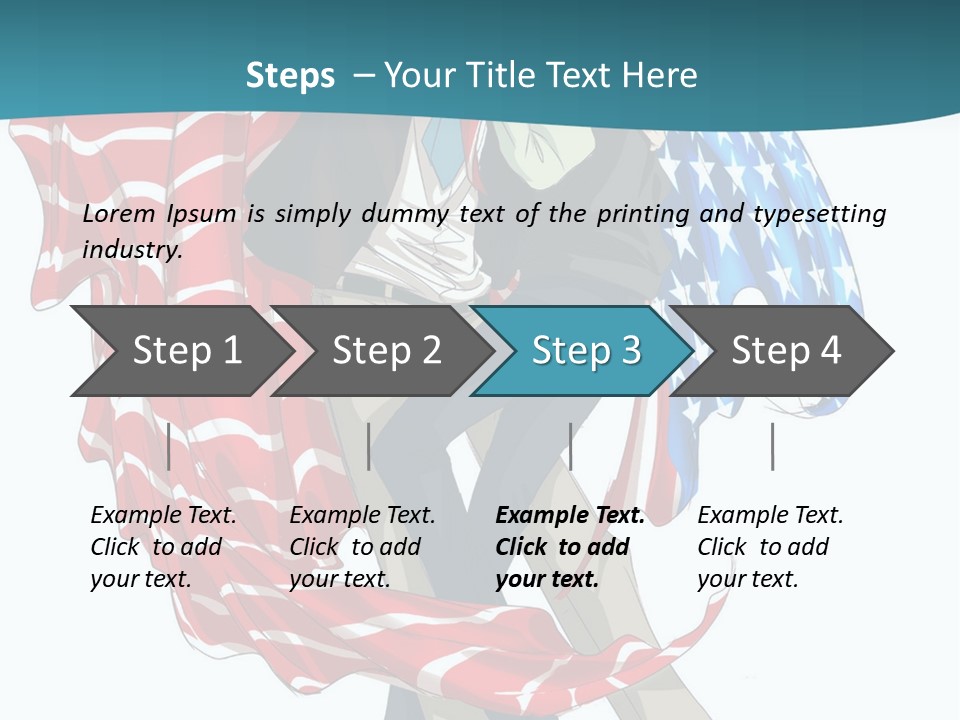 A Couple Of People With An American Flag On Them PowerPoint Template