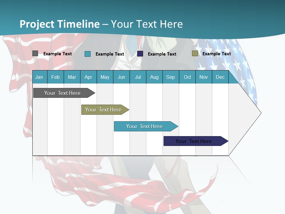 A Couple Of People With An American Flag On Them PowerPoint Template