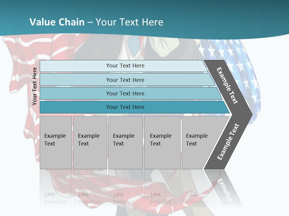A Couple Of People With An American Flag On Them PowerPoint Template
