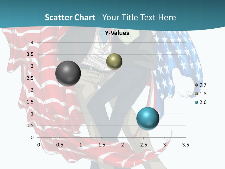 A Couple Of People With An American Flag On Them PowerPoint Template