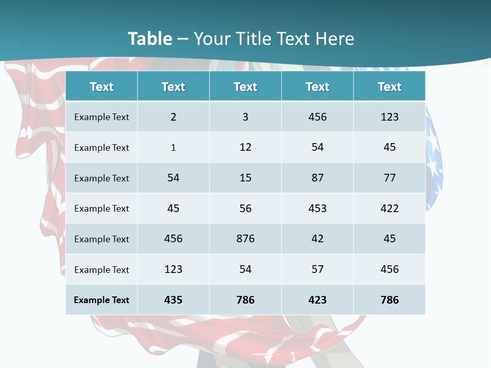 A Couple Of People With An American Flag On Them PowerPoint Template