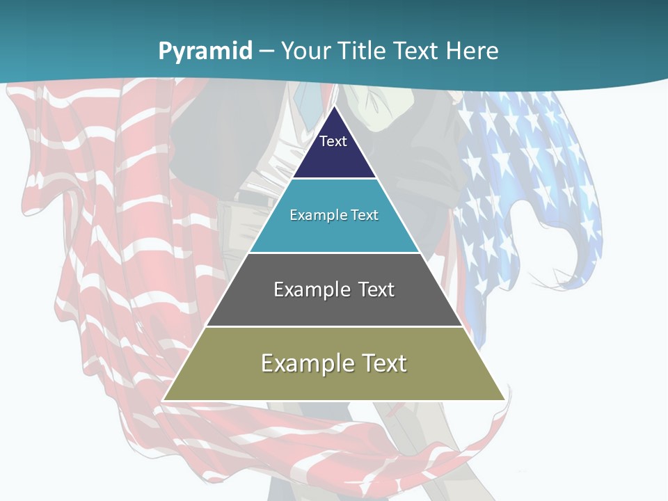 A Couple Of People With An American Flag On Them PowerPoint Template