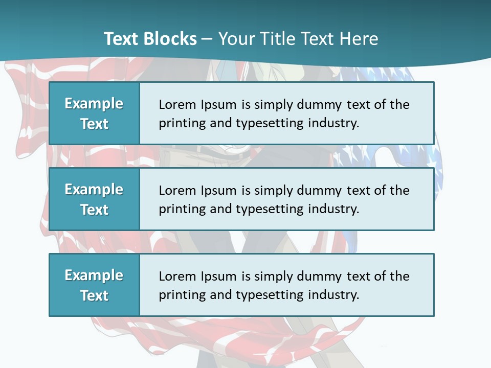 A Couple Of People With An American Flag On Them PowerPoint Template