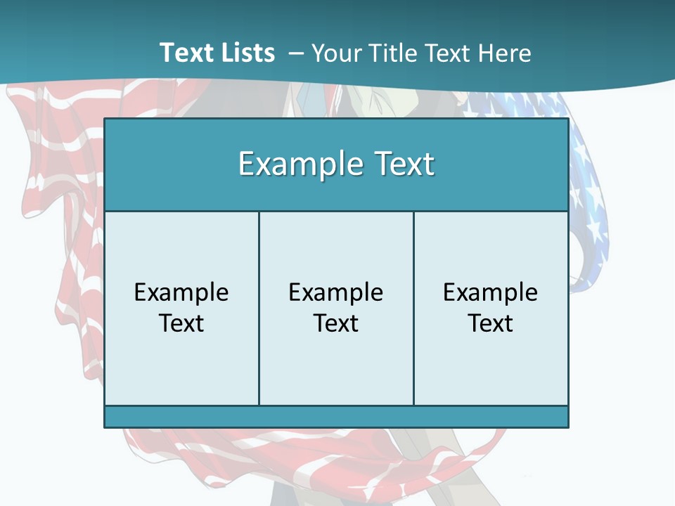 A Couple Of People With An American Flag On Them PowerPoint Template