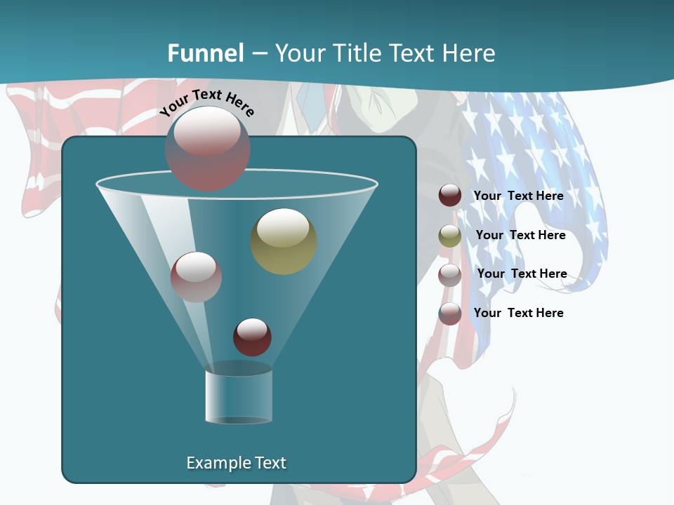 A Couple Of People With An American Flag On Them PowerPoint Template