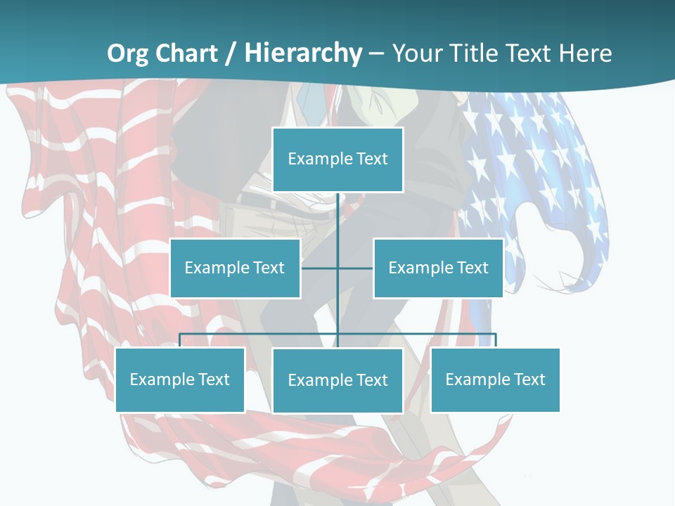 A Couple Of People With An American Flag On Them PowerPoint Template