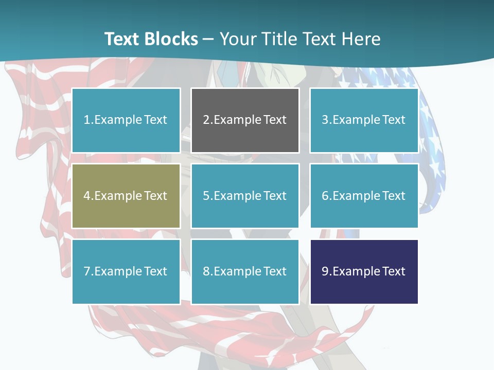 A Couple Of People With An American Flag On Them PowerPoint Template